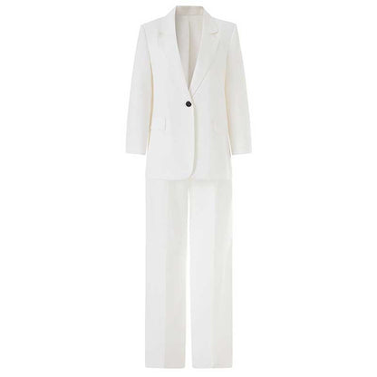 Women's Wide-Leg Pants suit 3 Pieces White Pantsuit For Wedding