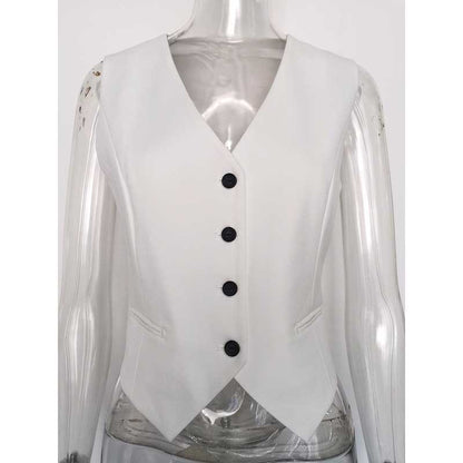 Women's Wide-Leg Pants suit 3 Pieces White Pantsuit For Wedding