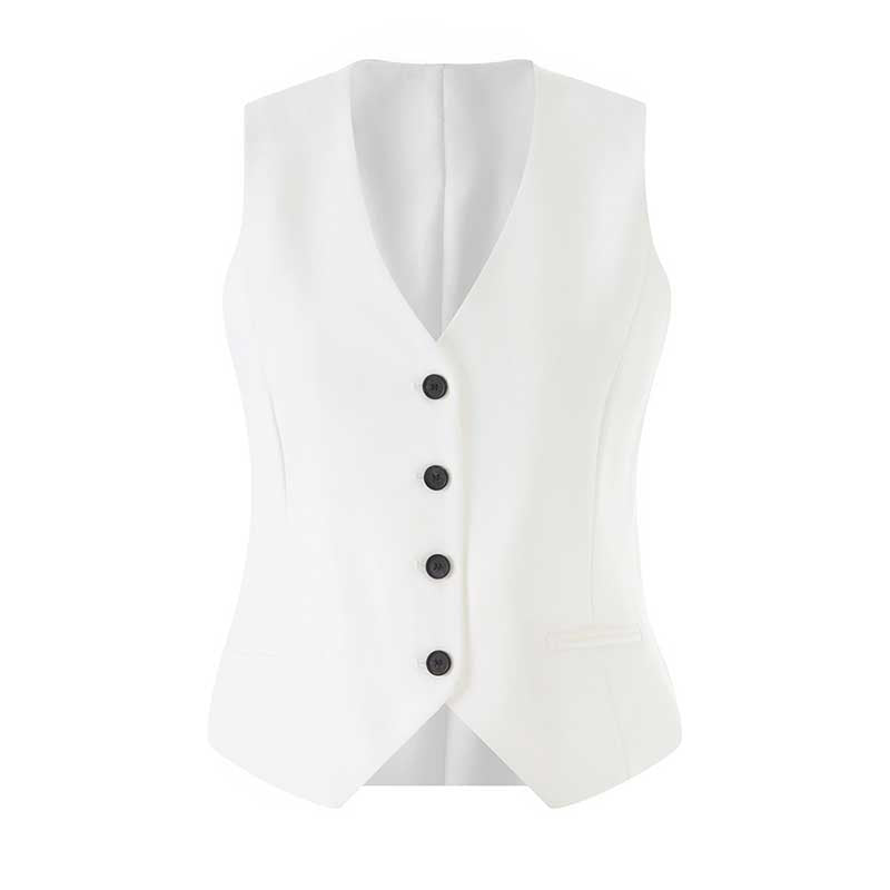 Women's Wide-Leg Pants suit 3 Pieces White Pantsuit For Wedding