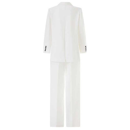 Women's Wide-Leg Pants suit 3 Pieces White Pantsuit For Wedding