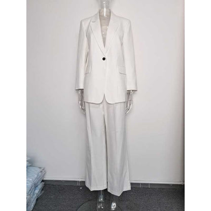 Women's Wide-Leg Pants suit 3 Pieces White Pantsuit For Wedding