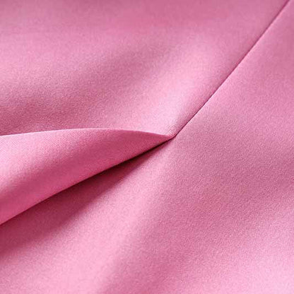 Women Loose Pink Set fit Blazer + Bra + Mini Skirt 3 Pieces Suit