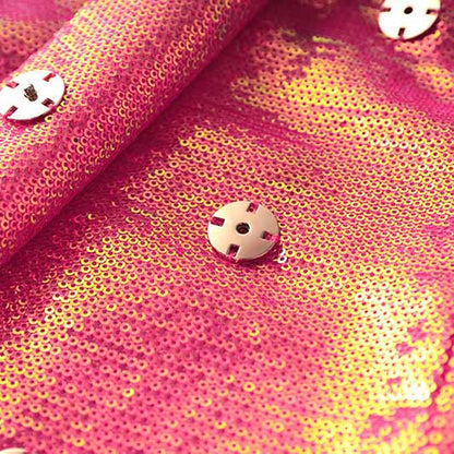 Women's Sexy V Neck Fully Sequinned Mini Dress Hot Pink Blazer Dress