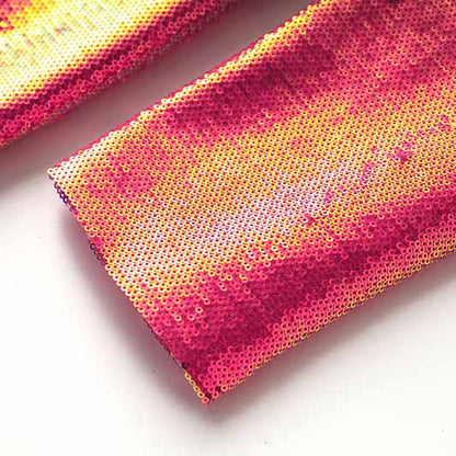 Women's Sexy V Neck Fully Sequinned Mini Dress Hot Pink Blazer Dress