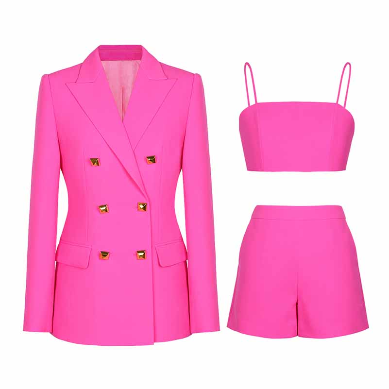 Women 3 Piece Double Breasted Suits