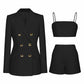 Women 3 Piece Double Breasted Suits