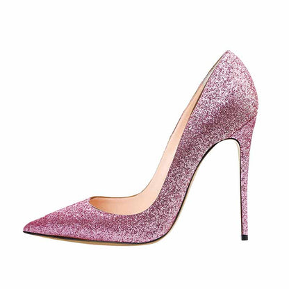 4.72 Inch Point Toe Shiny Glitter Prom Pumps | Women’s High Heel Party Shoes