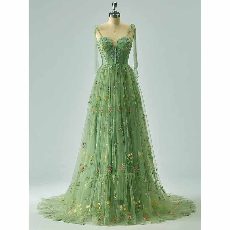 Women's Tulle Prom Dress formal Flower Embroidery Evening Party Gowns SD Dresscode & Fashiontrends Women's Tulle Prom Dress formal Flower Embroidery Evening Party Gowns SD Dresscode & Fashiontrends