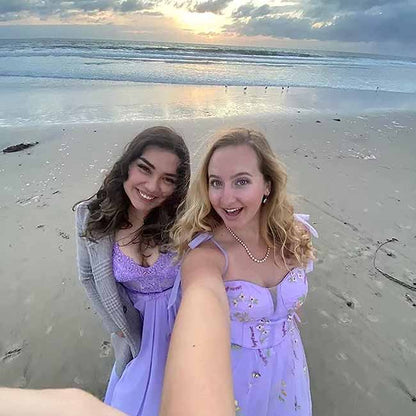 Women's Tulle Prom Dress formal Flower Embroidery Evening Party Gowns