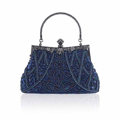 Vintage Beaded Evening Clutch Bag Prom Event Handbag