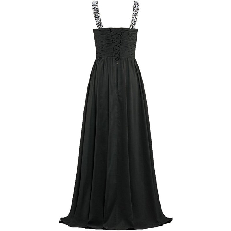 Beaded Chiffon Bridesmaid Dresses Long Evening Dress Formal Prom