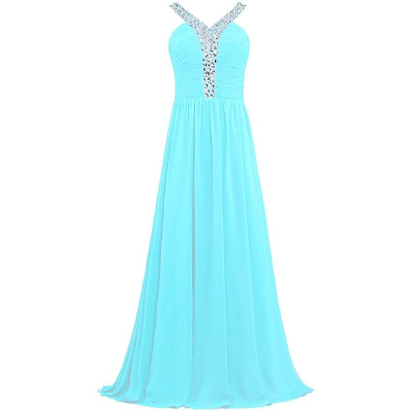 chinese dress ladies Beaded Chiffon Bridesmaid Dresses Long Evening Dress Formal Prom – SD  Dresscode & Fashiontrends