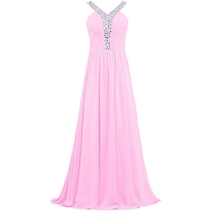 Beaded Chiffon Bridesmaid Dresses Long Evening Dress Formal Prom