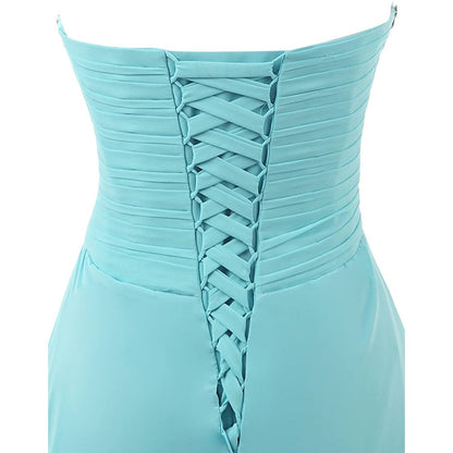 Sweetheart Bridesmaid Dresses Long Prom Chiffon Formal Evening Gowns