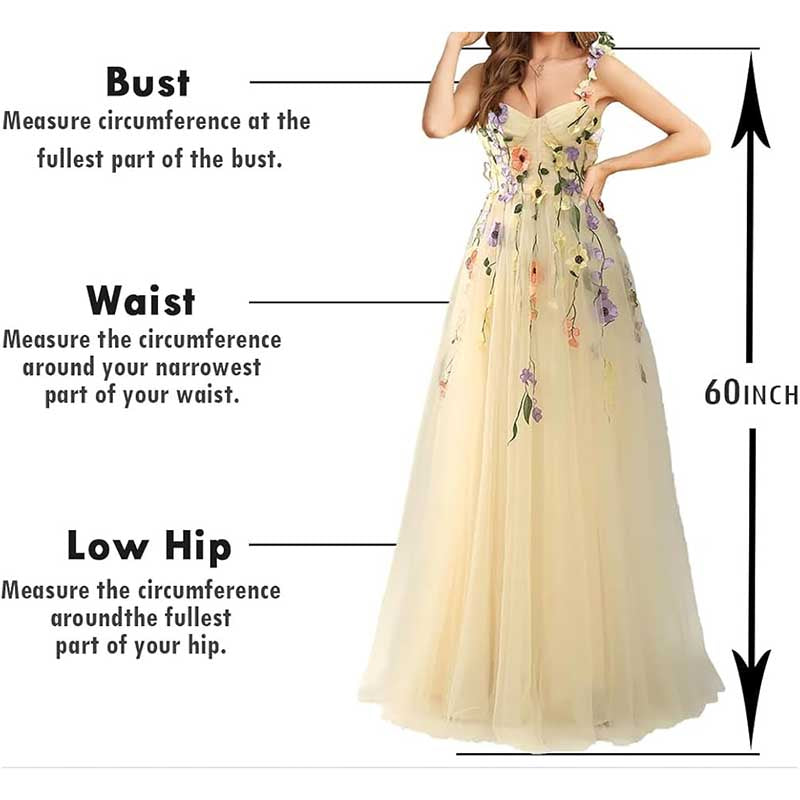 Garden Prom Dress Tulle Prom Dress with Appliques Wedding Gown Birthday Evening Dress