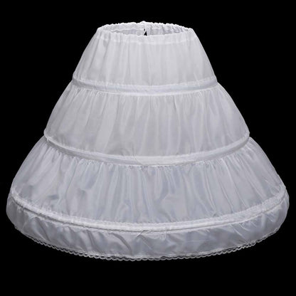 3 Hoops Children Kid Girl Dress Petticoat Crinoline Underskirt For Flower fluffy skirt Underskirt