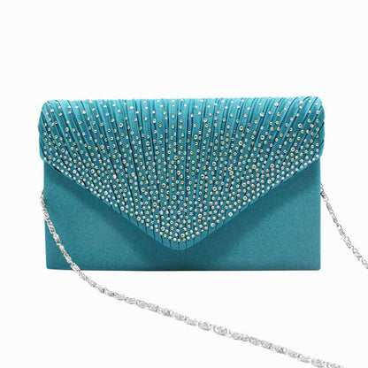 Ladies Satin Evening Clutch Purse Bag Crossbody Handbags Party Prom Wedding Envelope