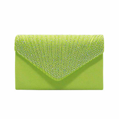 Ladies Satin Evening Clutch Purse Bag Crossbody Handbags Party Prom Wedding Envelope