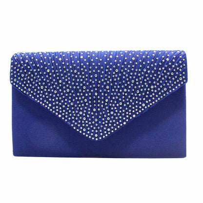 Ladies Satin Evening Clutch Purse Bag Crossbody Handbags Party Prom Wedding Envelope