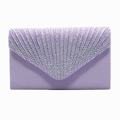 Ladies Satin Evening Clutch Purse Bag Crossbody Handbags Party Prom Wedding Envelope