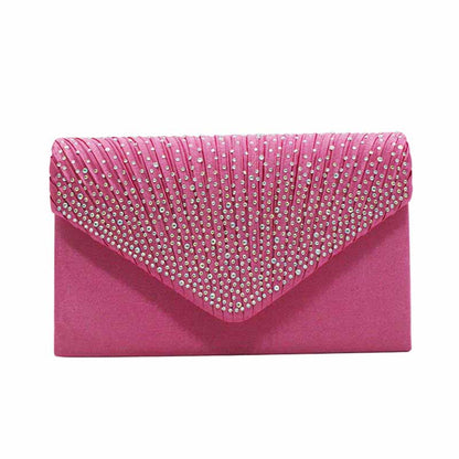 Ladies Satin Evening Clutch Purse Bag Crossbody Handbags Party Prom Wedding Envelope