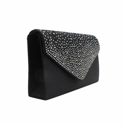 Ladies Satin Evening Clutch Purse Bag Crossbody Handbags Party Prom Wedding Envelope