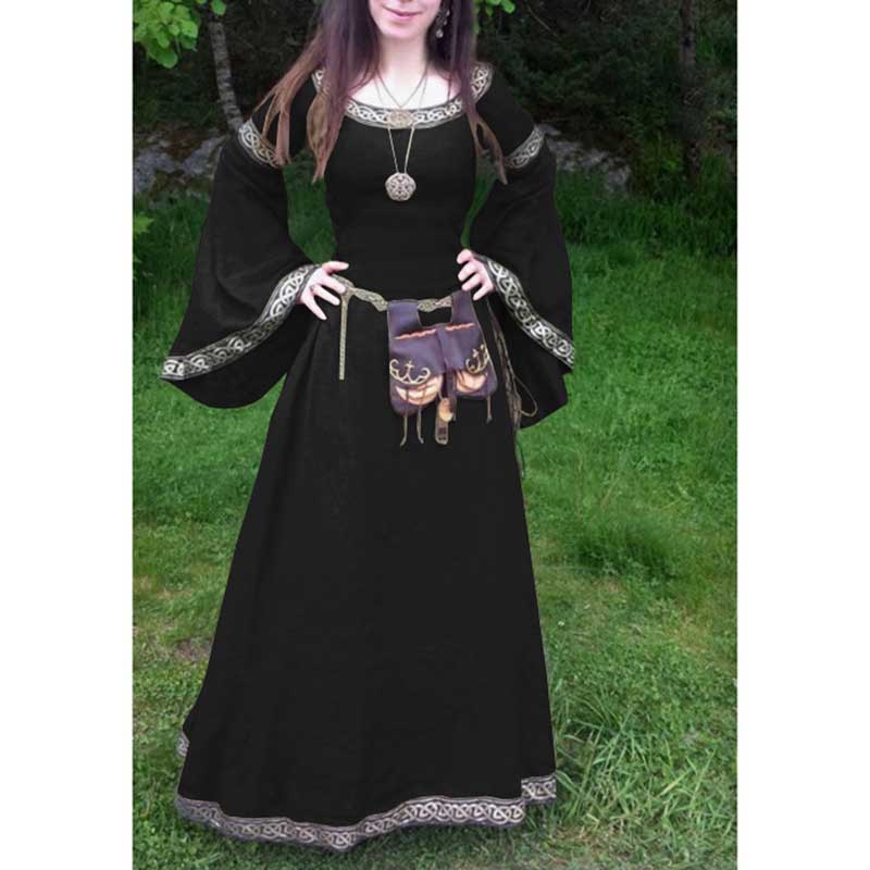 Medieval Dress Vintage Renaissance Gothic Long Dress Party Costume Gown