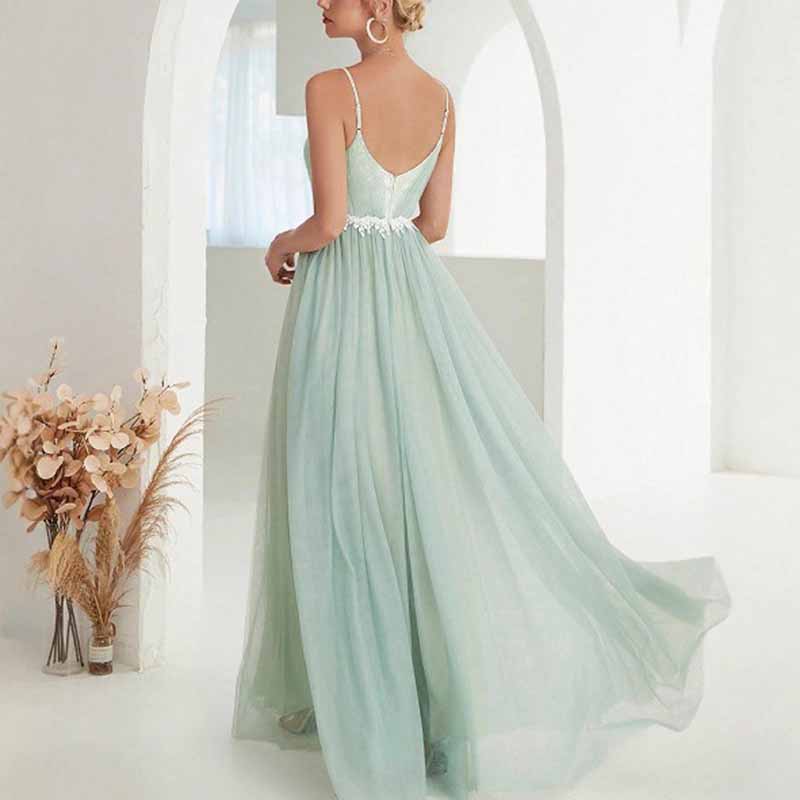 A-Line Bridesmaid Dress – Spaghetti Strap Prom Dress For Wedding Party & Events