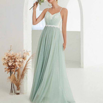 A-Line Bridesmaid Dress – Spaghetti Strap Prom Dress For Wedding Party & Events