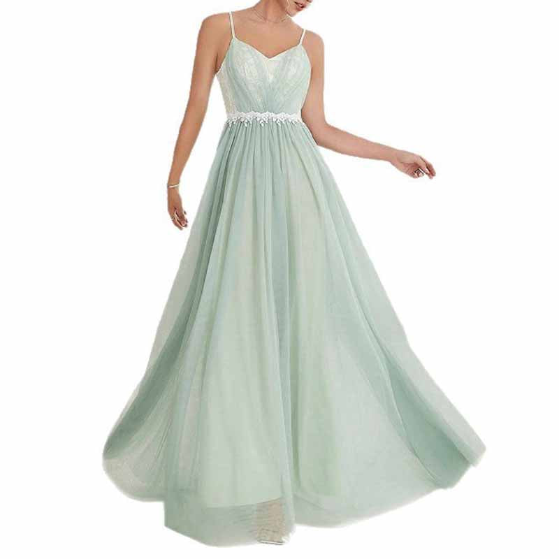 A-Line Bridesmaid Dress – Spaghetti Strap Prom Dress For Wedding Party & Events
