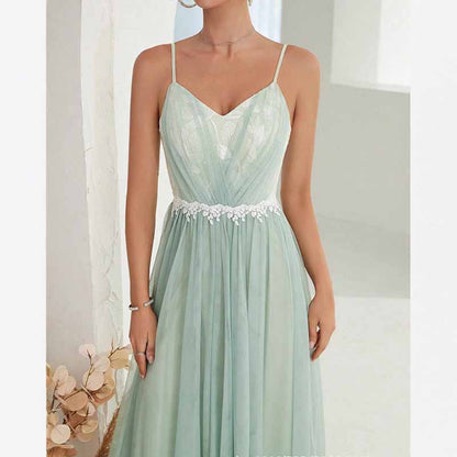 A-Line Bridesmaid Dress – Spaghetti Strap Prom Dress For Wedding Party & Events