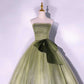 A Line Tulle Formal Event Dress Long Prom Dress Strapless Evening Dress