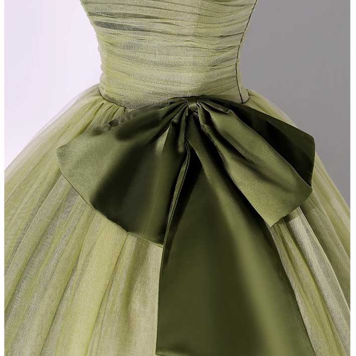 A Line Tulle Formal Event Dress Long Prom Dress Strapless Evening Dress