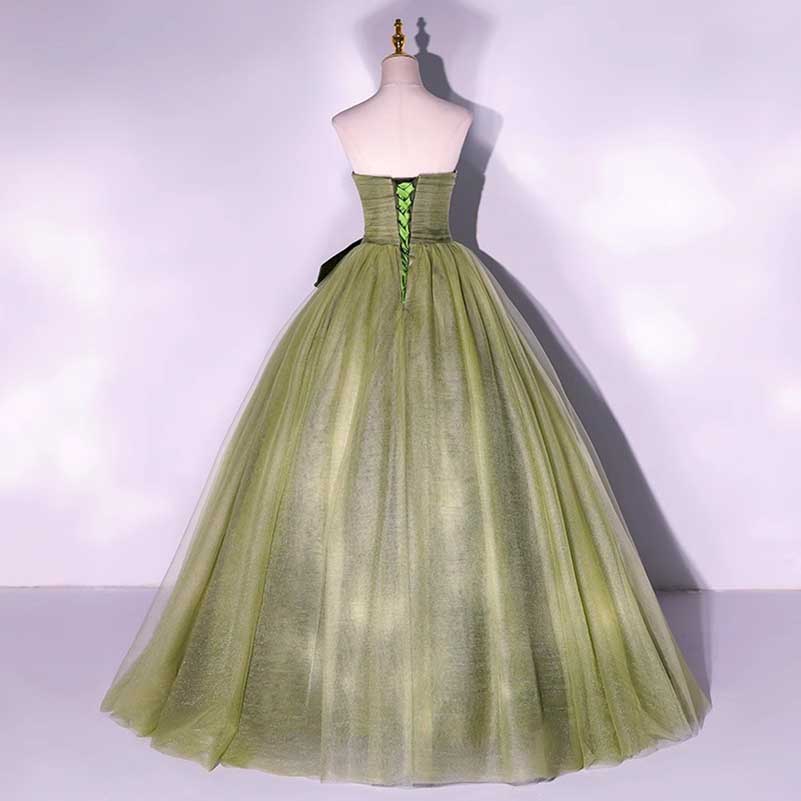 A Line Tulle Formal Event Dress Long Prom Dress Strapless Evening Dress