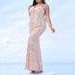 Gold Sequin Spaghetti Strap Prom Dress Plus Size Wedding Gown