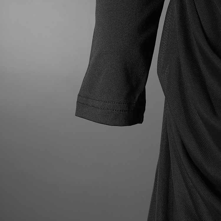 Black Long Sleeve Maxi Dress for Women, Flowy & Elegant Party Look