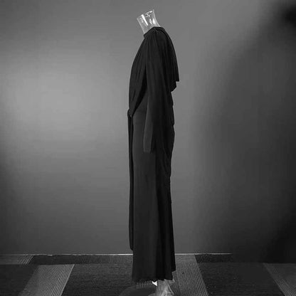 Black Long Sleeve Maxi Dress for Women, Flowy & Elegant Party Look