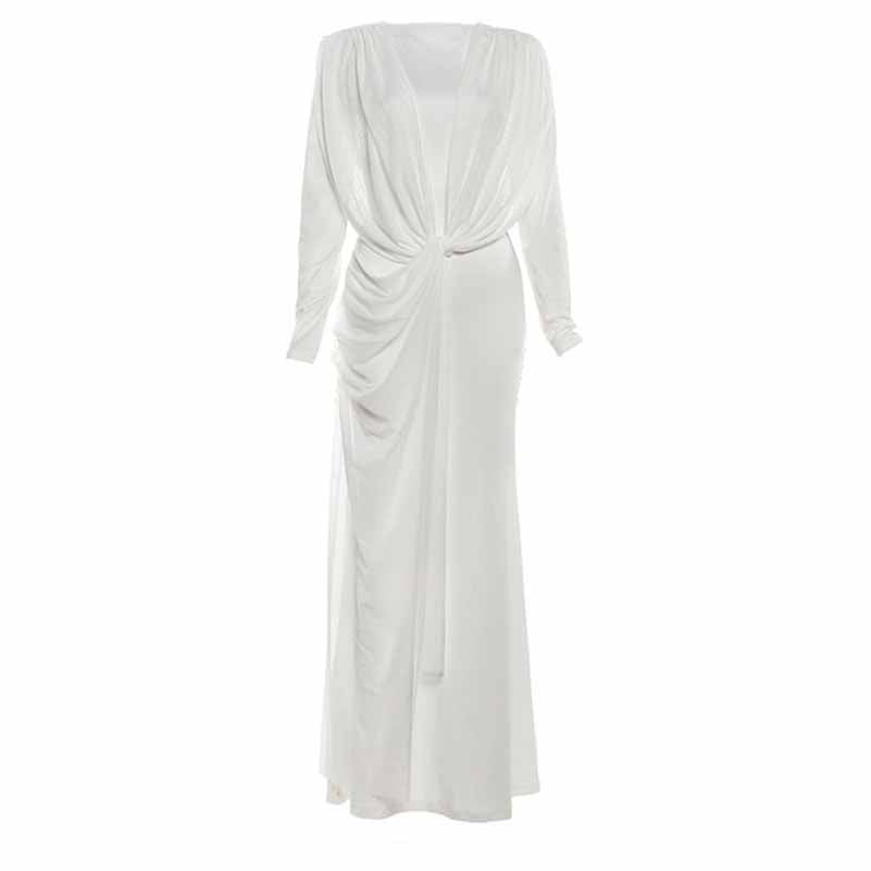 Black Long Sleeve Maxi Dress for Women, Flowy & Elegant Party Look