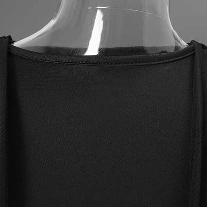 Black Long Sleeve Maxi Dress for Women, Flowy & Elegant Party Look