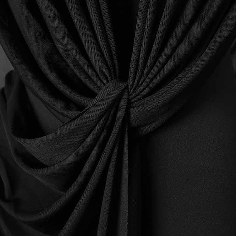 Black Long Sleeve Maxi Dress for Women, Flowy & Elegant Party Look