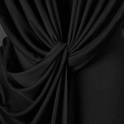 Black Long Sleeve Maxi Dress for Women, Flowy & Elegant Party Look