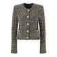 Womens Tweed Short Jacket Gold Button Coat