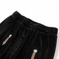 Women's Autumn/Winter Pantsuit Mid length Velvet Suit With Belted Elastic Waist Wide Leg Trouser Set Fashion Two Piece Set