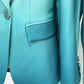 Women Luxury Green Gradient Ombre Blazer + Mid-High Rise Flare Trousers Suit Pants Suit