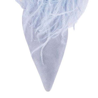 Women's Feather Detail Stiletto Heel Knee Length Boots