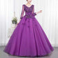 Ball Gown Quinceanera Dress Princess Dress Half Sleeve V Neck Prom Dresses