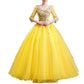 Ball Gown Quinceanera Dress Princess Dress Half Sleeve V Neck Prom Dresses