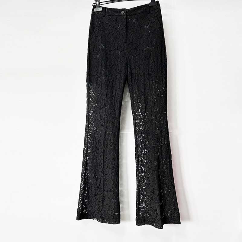 Black Lace Blazer Pant Suit Women | Double Breasted Tuxedo Suit Set