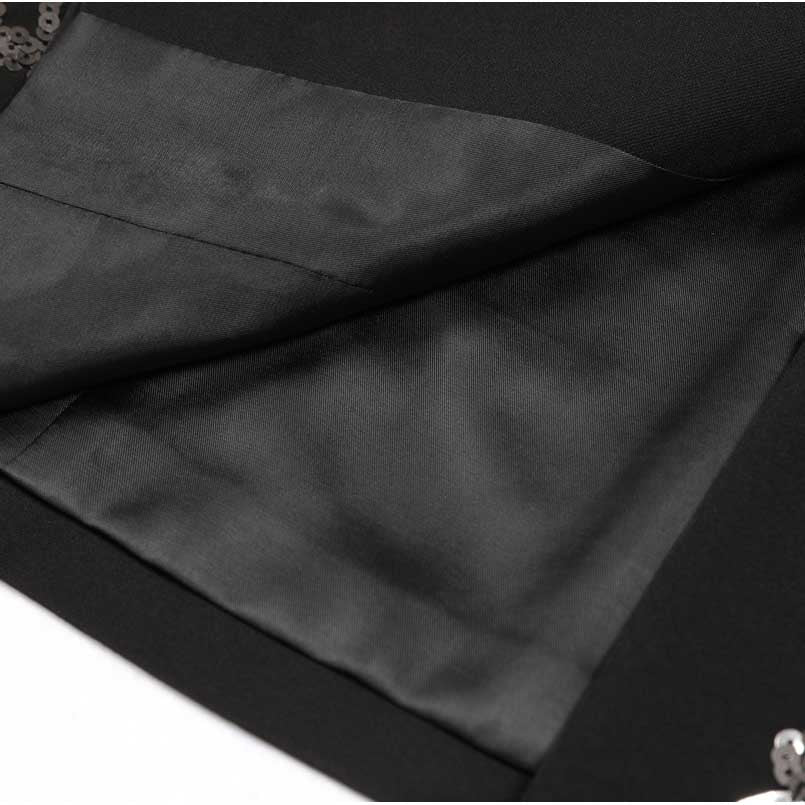 Women's Evening Blazer | Black Sequin Coat for Parties & Events