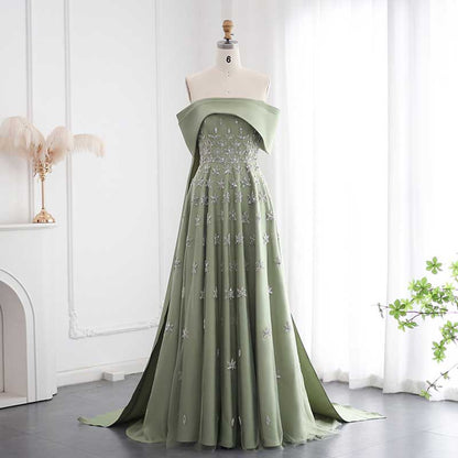 Boat Neck Party Gown for Women's Wedding